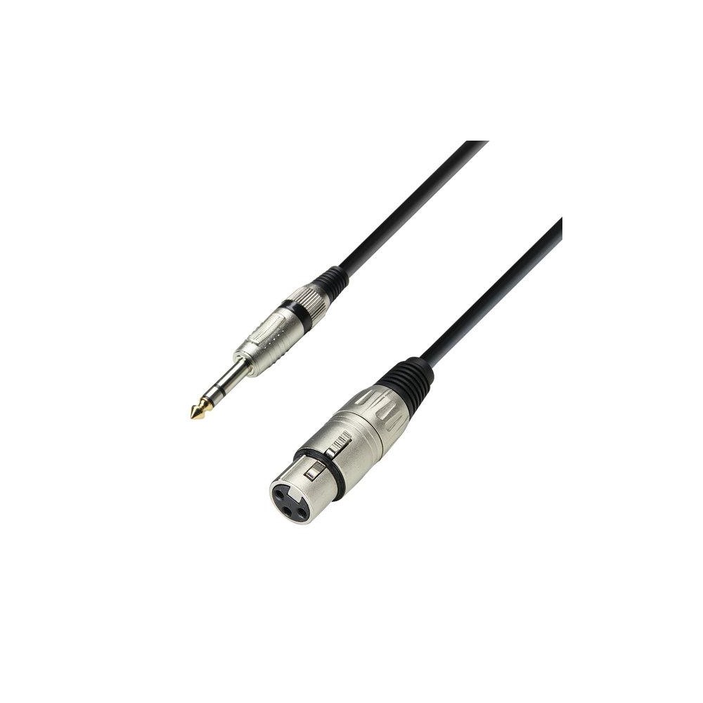 K3BFV Series - Microfoon/Line kabel XLR female naar 6.3 mm Jack stereo 1 tot 10 meter
