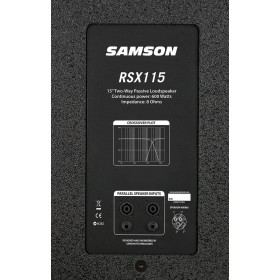 achterkant aansluitingen Samson RSX115 Passieve 15" luidspreker