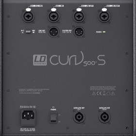 aansluitingen achterkant LD Systems CURV 500 PS