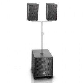 optie voor plaatsen van 2 speakers op de sub - LD Systems DAVE10 G3 - Compact 10" Actief PA Systeem