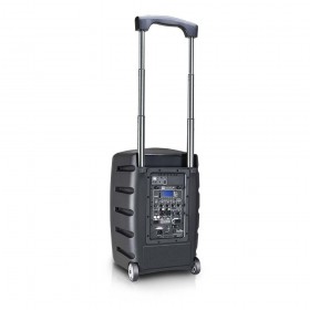 LD Systems Roadbuddy 10 Portable speaker - achterkant met trolley (transport met ingebouwde wielen)