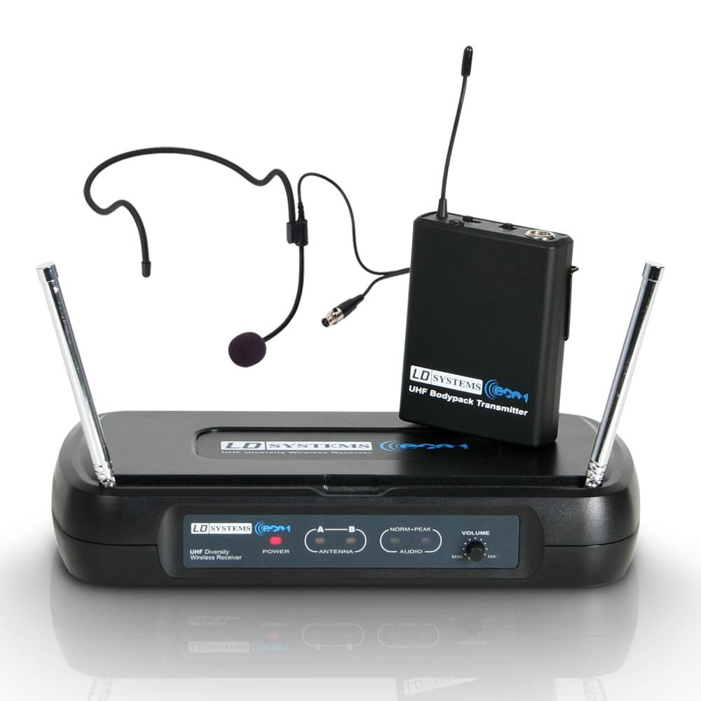 LD Systems WS ECO 2 BPH series Draadloze microfoon met beltpack & headset LDWSECO2BPH set