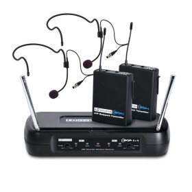 LD Systems WS ECO 2X2 BPH - Dubbele draadloze UHF headset microfoon set