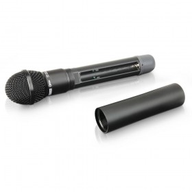 LD Systems WSECO2X2HHD2 Draadloos microfoonsysteem met 2 dynamische handmicrofoons - microfoon open batterijhouder