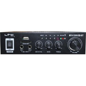 LTC Audio MFA1200USB-BT-BL - Karaoke versterker 2 x 50W