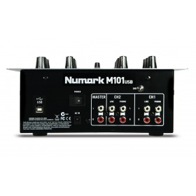 Numark M101USB 2 kanaals USB mixer / mengpaneel aansluitingen achterkant
