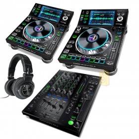 Denon DJ Prime set (2x SC5000 1x X1800) + Denon HP1100 Koptelefoon