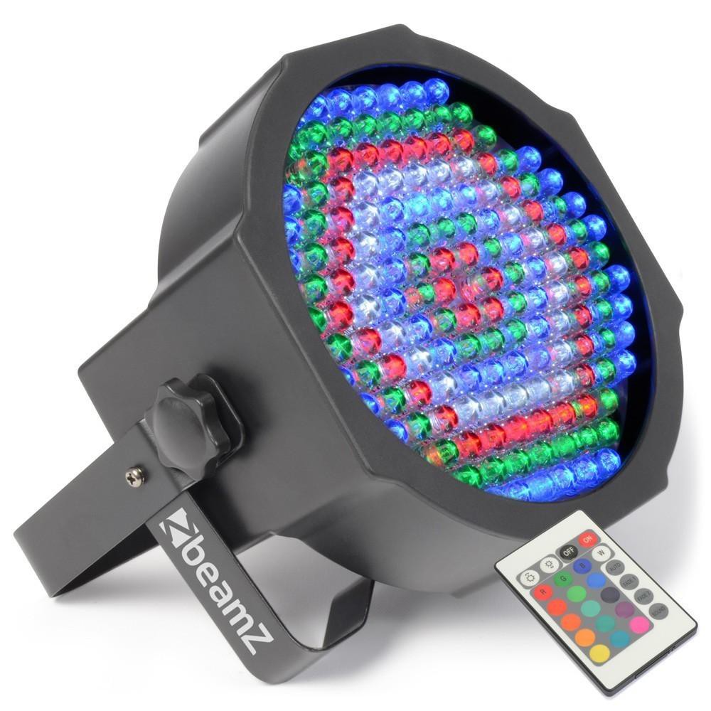 en DMX LED\'s FlatPAR 10mm - Afstandsbedining BeamZ Op met RGBW Led 154x Op Par is