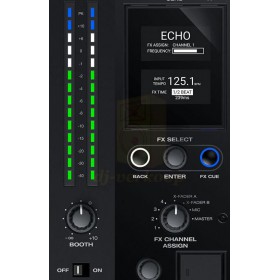 Denon DJ X1800 Prime Professionele 4-kanaals DJ Club Mixer vu meter en effect controls bediening