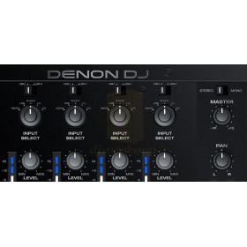 Denon DJ X1800 Prime Professionele 4-kanaals DJ Club Mixer input regelaars, digitaal, line/aux, phono, dvs en usb