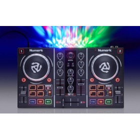 Numark Party Mix DJ Controller met Built In Light Show bovenkant bediening