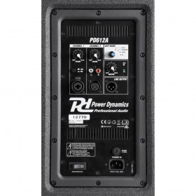 Power Dynamics PD612A - Actieve Speaker 12" aansluit paneel