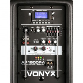 Vonyx AP1500PA - Mobiele Geluidsinstallatie 15" 2 UHF MP3 BT HS - DJ-Verkoop.nl