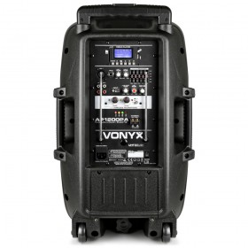 Vonyx AP1200PA - Mobiele Geluidsinstallatie 12" 2 UHF MP3 BT HS - dj-verkoop.nl