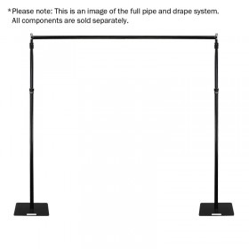 Equinox Pipe & Drape 210-360cm Horizontale dwarsbalk, Zwart - setup voorbeeld