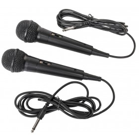 LTC Karaoke Mixer Met 2 Microfoons - bedraden microfoons