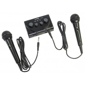 LTC Karaoke Mixer Met 2 Microfoons - Aansluitingen microfoon