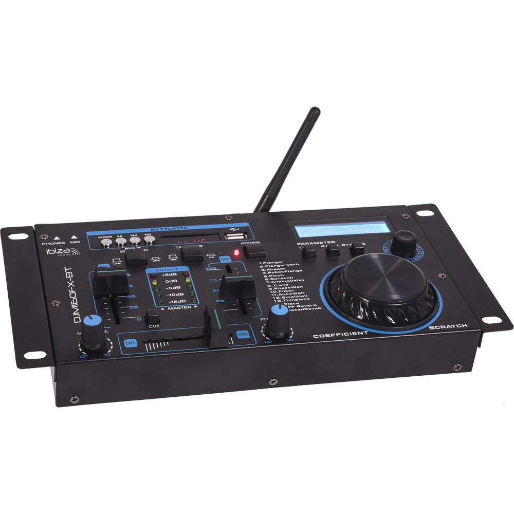 Ibiza Sound DJM160FX-BT 2-Kanaals megpaneel met 16 DSP effecten
