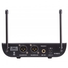 Vonyx WM82 - Digitaal UHF 2-Kanaals Draadloos Microfoonsysteem met 2 Bodypacks - aansluitingen