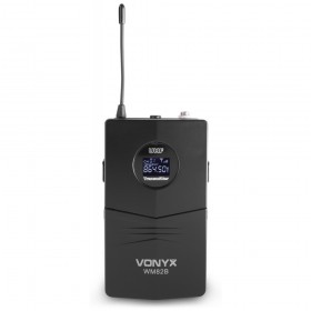 Vonyx WM82 - Digitaal UHF 2-Kanaals Draadloos Microfoonsysteem met 2 Bodypacks - beltpack