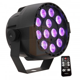 Ibiza Light PAR-MINI-RGB3 - 12x3W 3-in-1 RGB LED Par met Afstandsbediening en DMX