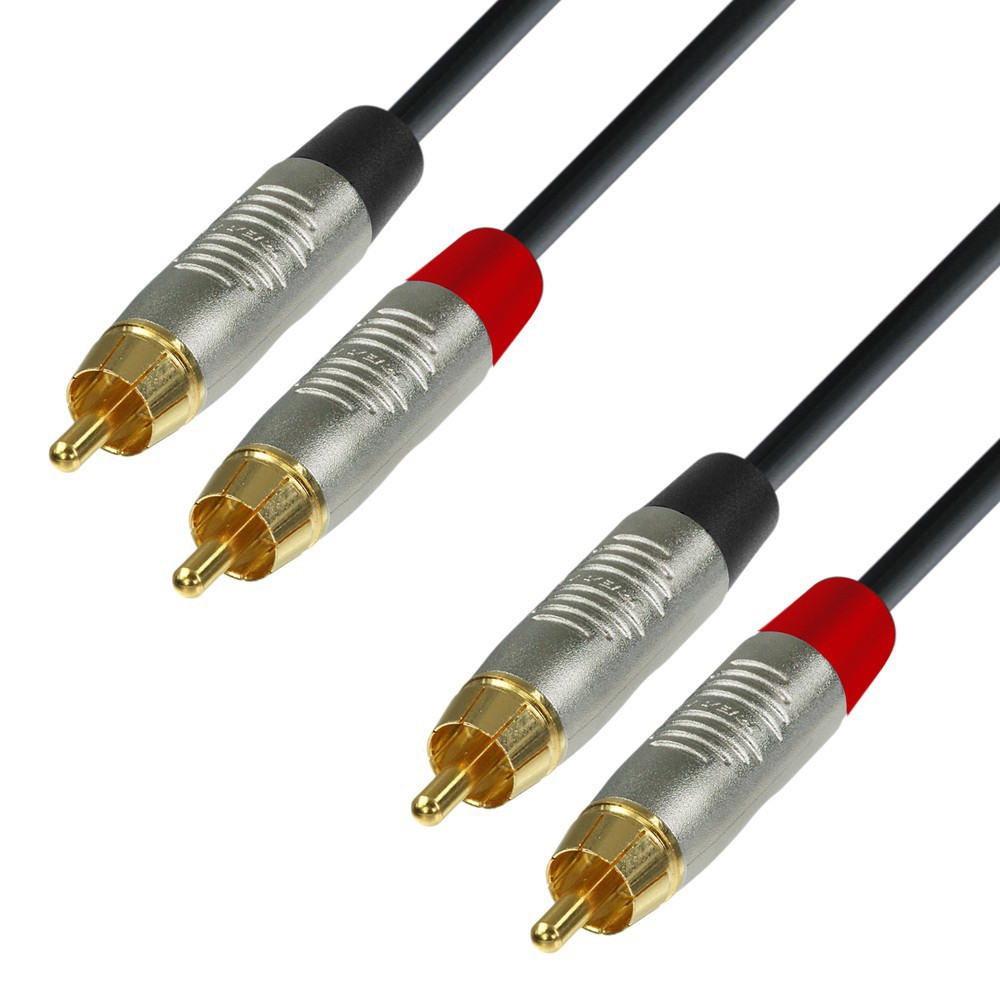 Adam Hall K4 TCC series - REAN Audiokabel 2 x RCA-Male naar 2 x RCA-Male (stereo tulp kabel)