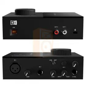 Native instruments Komplete audio 1 Audio interface geluidkaart - voor en achterkant aansluitingen