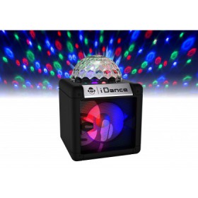 Idance Cube Sing 100 zwart compacte karaoke set - lichteffect voorbeeld