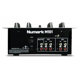 Numark M101 2 kanaals mixer / mengpaneel aansluitingen achterkant