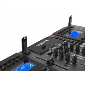 Vonyx CDJ450 - Twin Top CD/MP3/USB Speler/Mixer met Bluetooth  usb aangesloten