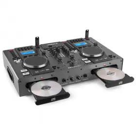 Vonyx CDJ450 - Twin Top CD/MP3/USB Speler/Mixer met Bluetooth spelers open