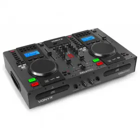 Vonyx CDJ450 - Twin Top CD/MP3/USB Speler/Mixer met Bluetooth hoofd afbeelding