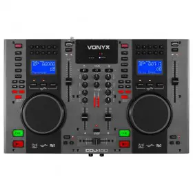 Vonyx CDJ450 - Twin Top CD/MP3/USB Speler/Mixer met Bluetooth boven aanzicht