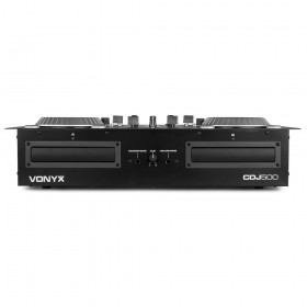 Vonyx CDJ500 - Dubbele Speler met versterker CD/MP3/USB/Bluetooth voor aanzicht en cd laders