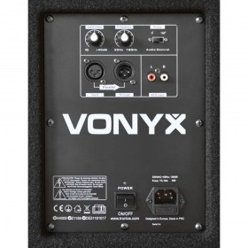 Vonyx SWA18 18" PA Actieve Subwoofer 1000W - achterkant aansluitingen