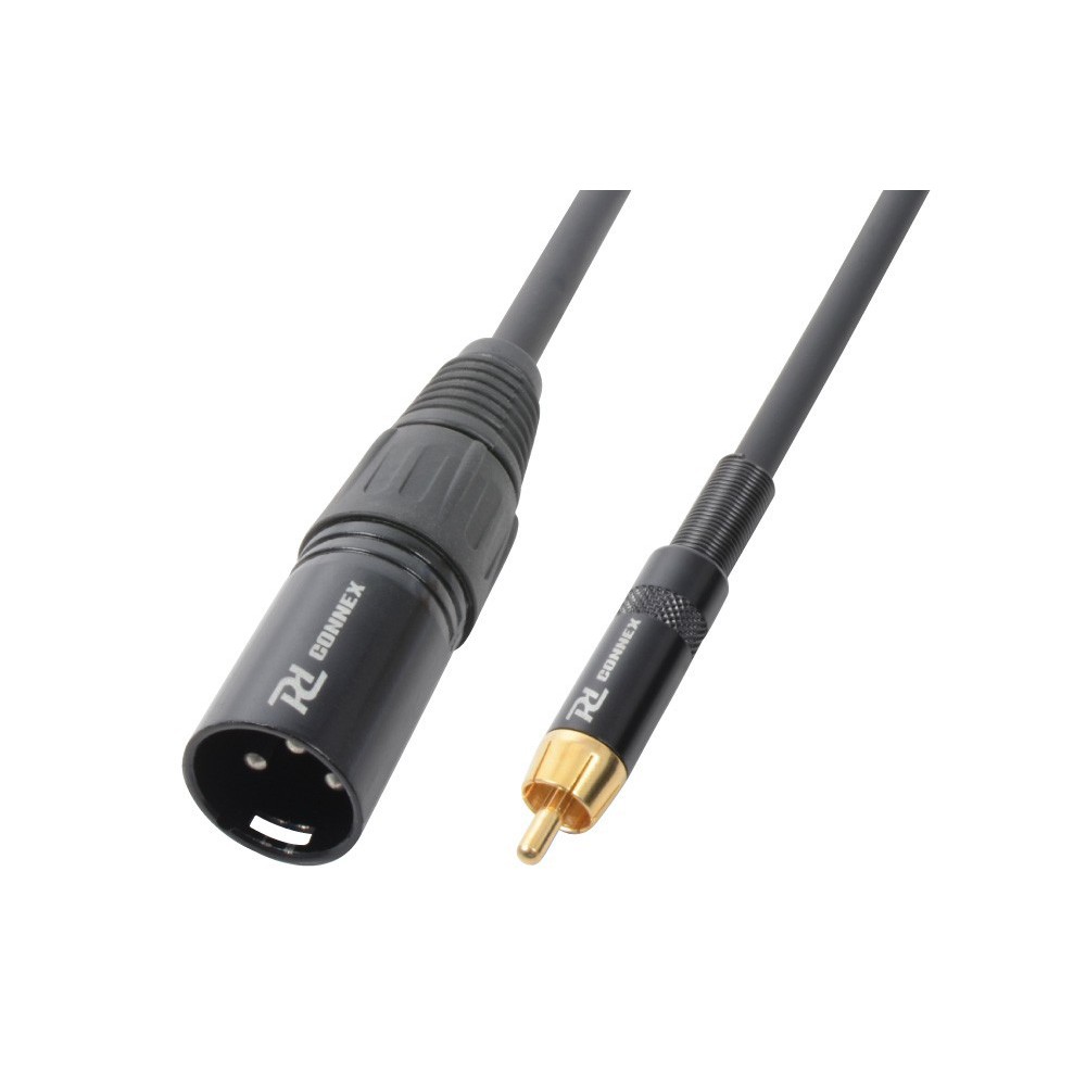 PD connex Kabel XLR Male RCA Male 8.0m - overzicht