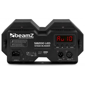 Achterkant aansluitingen BeamZ SB200 - Stage Blinder 2x 50W COB LED