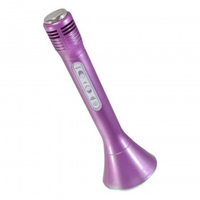 schuin - Party Light & Sound Kamick Pink - Karaoke Microfoon met Luidspreker & Bluetooth