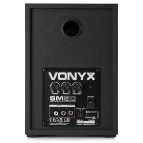 Achterkant versterker Vonyx SM50 - Set 5.25" Actieve Studio Monitor Speakers