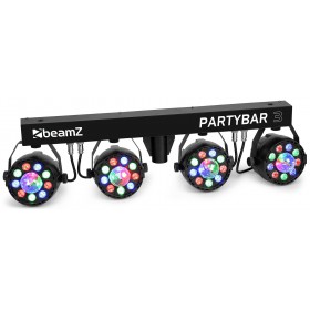 Bar - BeamZ Partybar 3 4x Par en Astro effect inclusief statief