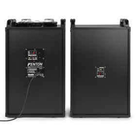 Achterkant Fenton VS12 Actieve Speaker Set 12" Bluetooth, LED 1200W