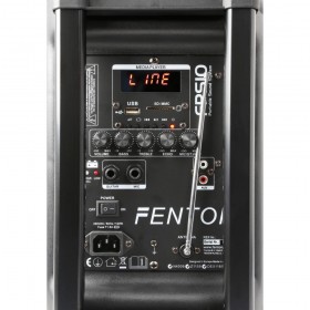 Fenton FPS10 - Portable Sound System 10" BT/VHF/IRC - Aansluitingen