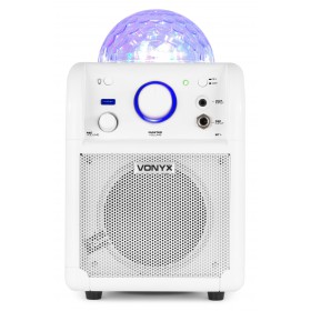 voorkant VONYX SBS50W - Bluetooth Party Speaker met microfoon Wit