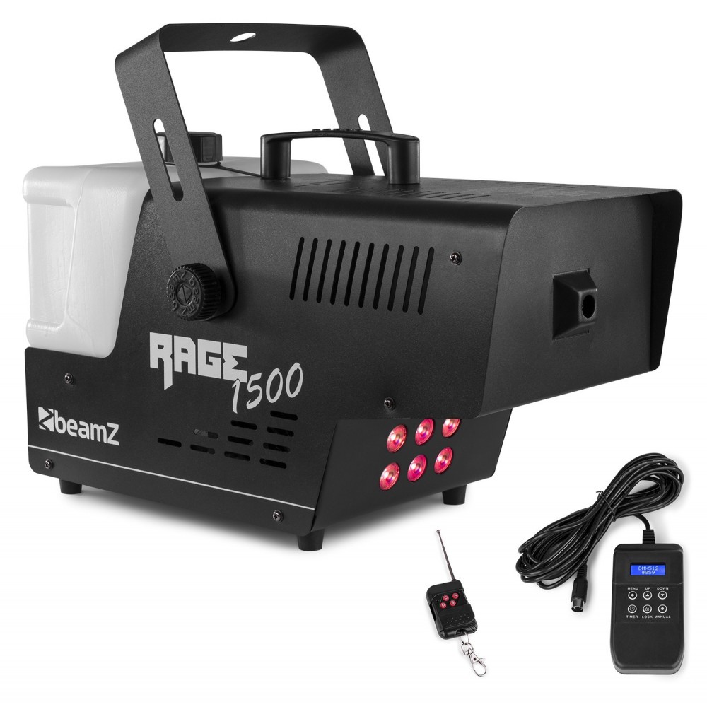 BeamZ Rage 1500LED - Rookmachine met Timer, LED en DMX