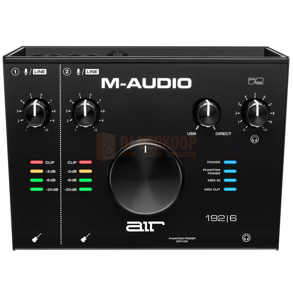 Bovenkant M Audio Air 192 |6 2-In/2-Out 24/192 USB Audio/MIDI Interface