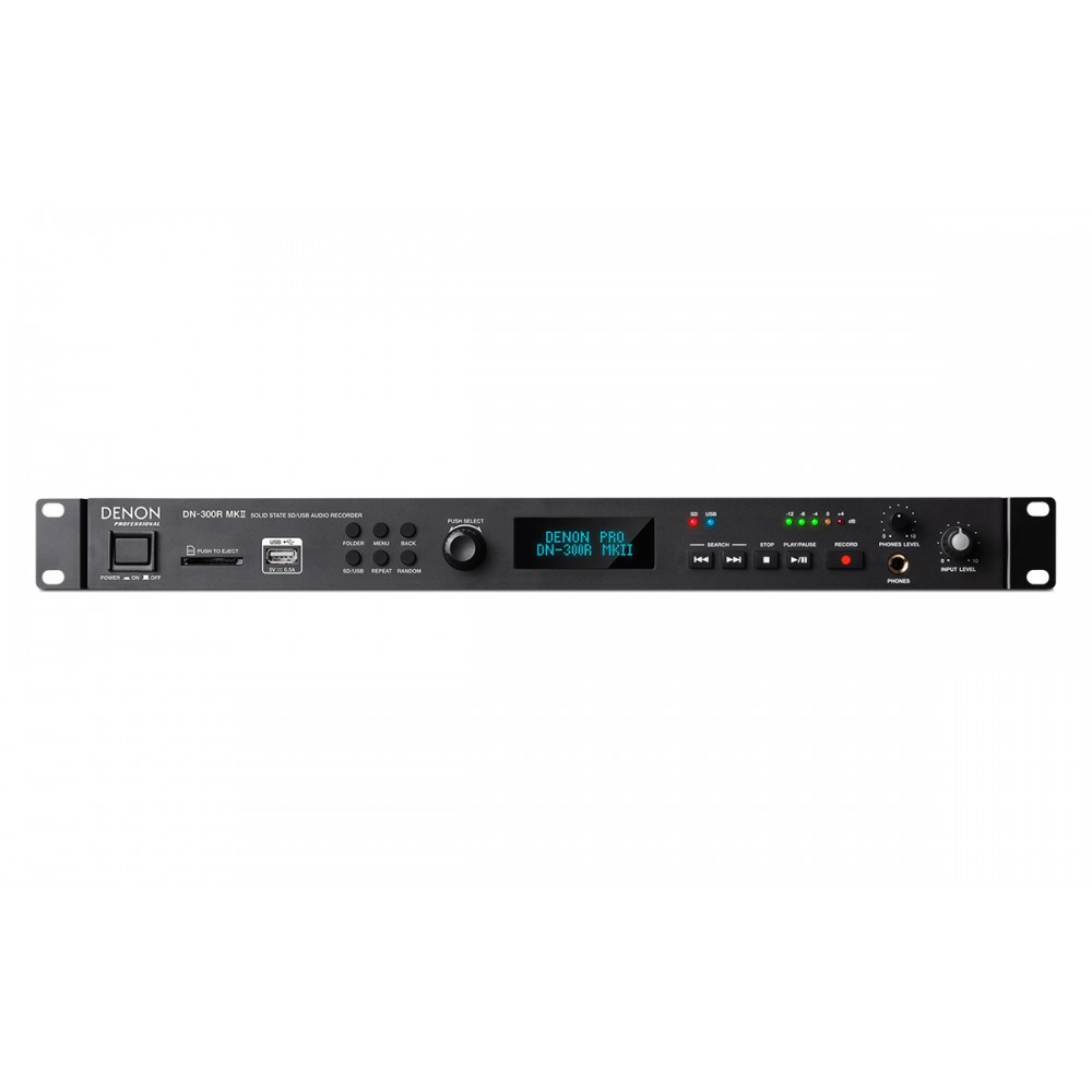 Voorkant Denon Professional DN-300R MKII - Solid-state SD / USB-audiorecorder