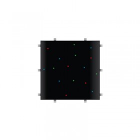 LED's gekleurd LEDJ LEDJ434 - Zwart RGB Starlit 2ft x 2ft dansvloerpaneel (4-zijdig)