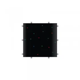 LED's gekleurd LEDJ LEDJ434 - Zwart RGB Starlit 2ft x 2ft dansvloerpaneel (4-zijdig)