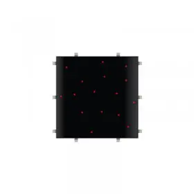 LED's rood LEDJ LEDJ434 - Zwart RGB Starlit 2ft x 2ft dansvloerpaneel (4-zijdig)