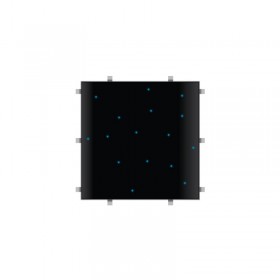 LED's blauw LEDJ LEDJ434 - Zwart RGB Starlit 2ft x 2ft dansvloerpaneel (4-zijdig)